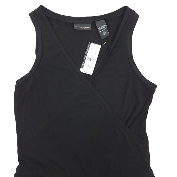 Sleeveless Black Jumpsuit Stretchy NWT Size XS Wide Leg New York and Company - Picture 3 of 13